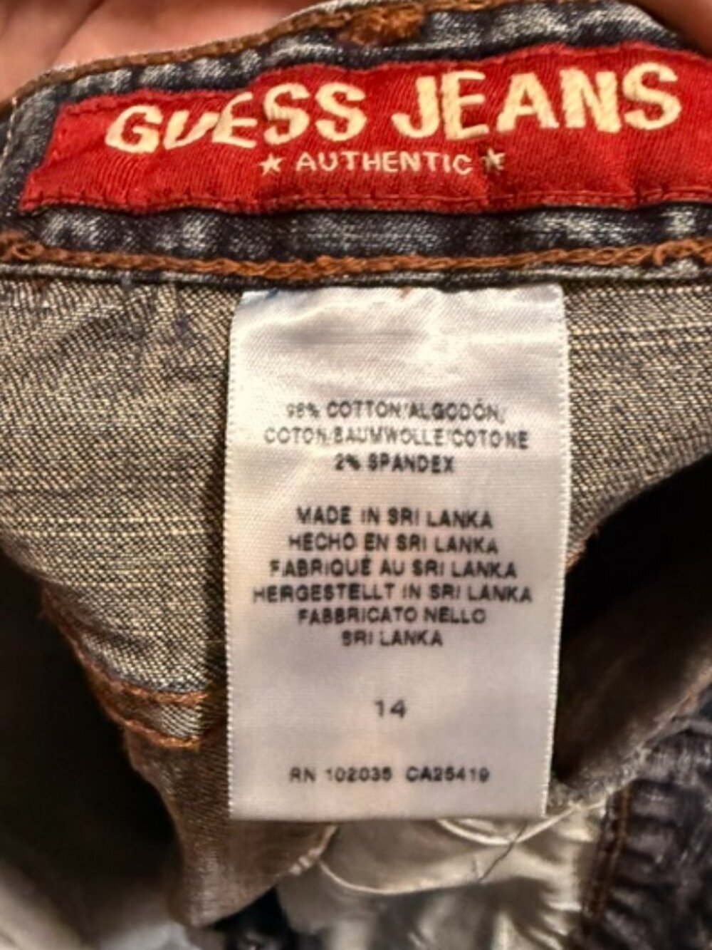 GUESS Jeans Denim Pencil Skirt Medium Wash Size 14 Vintage Y2K SKU135 - Picture 4 of 4